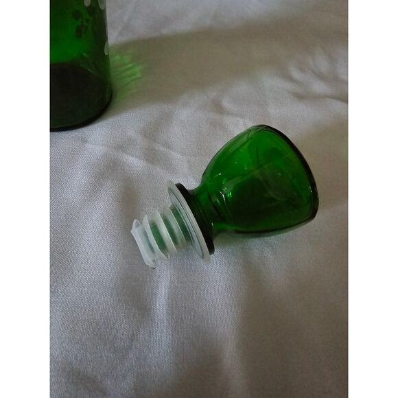 11" Hand Painted Hand Blown Glass Bottle - Picture 4 of 12